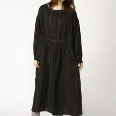 サマンサモスモス　前後着極細ストライプワンピース