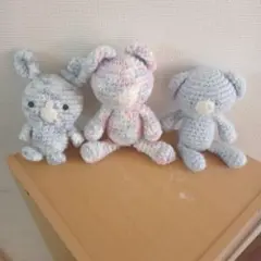 あみぐるみ うさぎとクマのセット