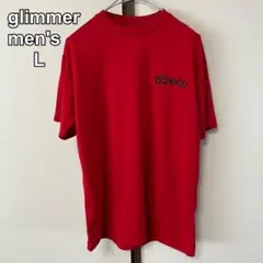 glimmer グリマー メンズ Tシャツ　半袖 クルーネック　赤　L