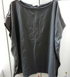 カットソー Tシャツ ポンチョ ダークブラウン 綿100