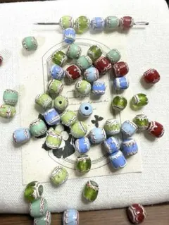 カラフル西アジア製　シェブロンビーズセット