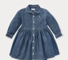 【美品】POLO RALPH LAUREN シアード デニム シャツドレス