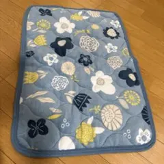 枕カバー 45x67cm 花柄 ブルー キルティング