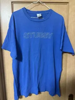 old STUSSY 青Tシャツ