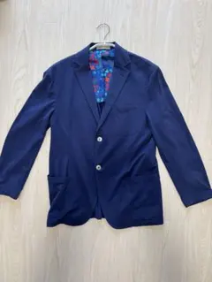 極美品　クルチアーニCRUCIANI　コットンジャケット　ネイビー　イタリア製