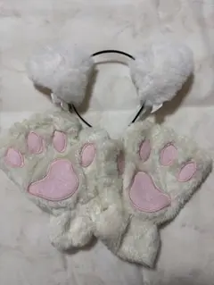 ホワイト動物コスプレアクセサリーのサムネイル