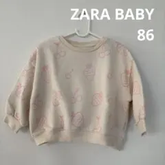 【ZARA BABY】いちご さくらんぼ スウェット トレーナー 86