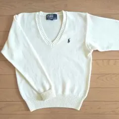美品★POLO by RALPH LAUREN☆Vネック セーター 130