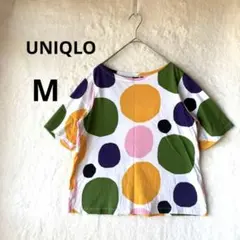 美品 UNIQLO M カラフル ドット マリメッコ 半袖 Tシャツ