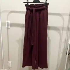 【2月処分】GU ジーユー プリーツパンツ ボルドー S