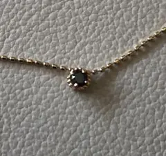 最終値下げ【美品】agete アガット K10 ブラックダイヤネックレス