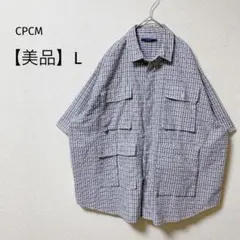 【美品】CPCM フィッシングシャツ　ワークシャツ　チェック　ビッグシルエットLのサムネイル