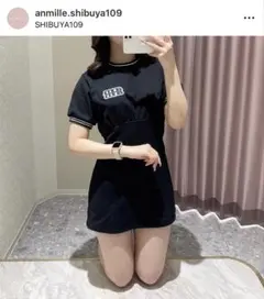 An MILLE アンミール ミニワンピース ブラックのサムネイル