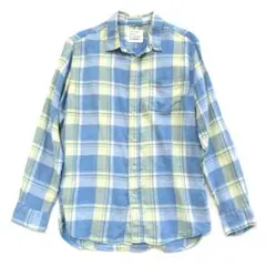 【BAYFLOW】リネンシャツ　ライトブルー×イエロー系チェック　 size ４のサムネイル