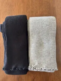 UNIQLOリブレギンスセット 黒 グレー