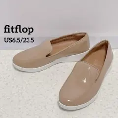 美品◆ FitFlop エナメルスリッポン　ウェッジソール　軽量ローファー