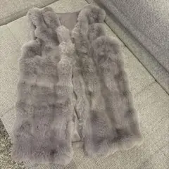 グレー フェイク　ファーベスト