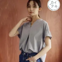 GLOBAL WORK グレー 半袖トップス M