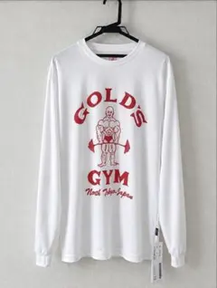 ゴールドジム Tシャツ L ホワイト タグ付き 新品未使用