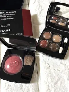 CHANEL未使用シャネル赤セットキャトルオンブル268ジュコントゥラスト320