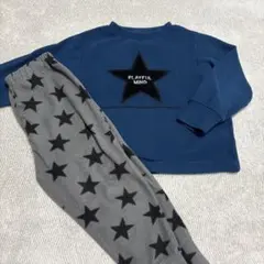 GU フリースラウンジセット 110サイズ ブルー　パジャマ　キッズ　星
