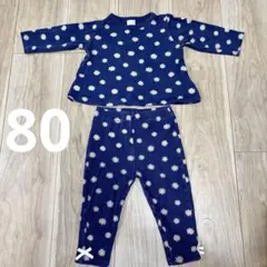 petit main 花柄上下セット 80