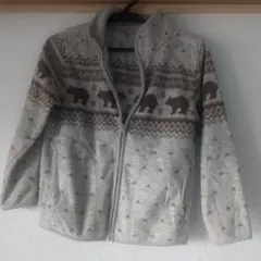 クマ柄フリースジャケット120