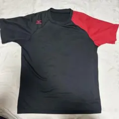 Mizuno スポーツ Tシャツ 黒/赤 半袖 メンズ