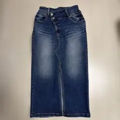 AZUL BY MOUSSY フロントクロス デニムロングスカート Mサイズのサムネイル