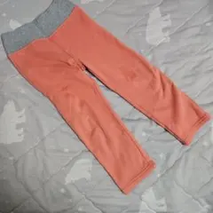 110 オレンジ　フリース　あったか　パンツ　長ズボン　ボトムス