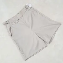 レディース パンツ ショートパンツ ひざ丈 ベージュ ポリエステル フリーサイズ