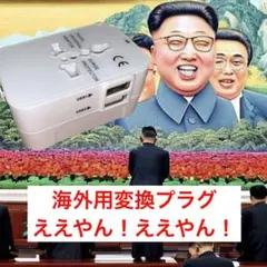 金正恩！新品！海外変換プラグ 2USBポート旅行用充電器HHT02