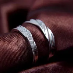 フリーサイズ ペアリング ジルコニア Silver925 ラッピング付き ギフト