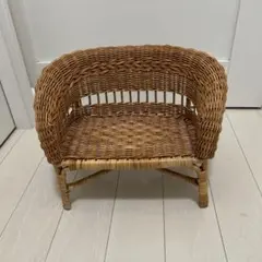 ラタン製 ミニチュア チェア ドール用