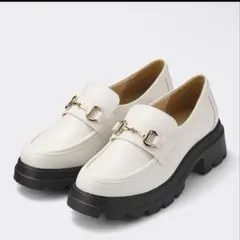 GU ボリュームソールビット　　　ローファー ホワイト L