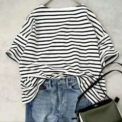 美品 マディソンブルー BORDER BOAT NECK バスクシャツ ボーダー