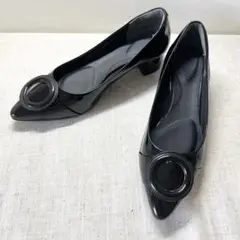 未使用級★ROCKPORT エナメルパンプス ブラック 23.5cm