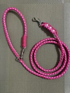 超小型犬用 小型犬用 カフェリード お花 パラコード ピンク