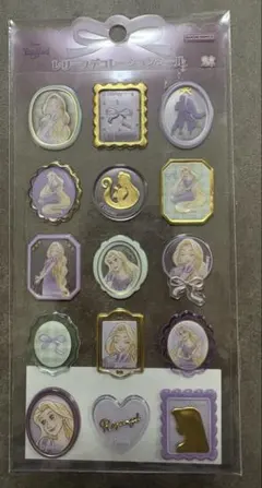 正規品　ディズニー　レリーフデコレーションシール　ラプンツェル　シール　ぷっくり