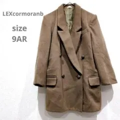 【LEXcormoranb】チェスターコート　アウター　ブラウン　ウール　9AR