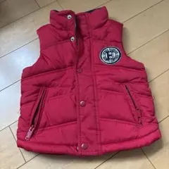 TOMMY HILFIGER 赤ダウンベスト ポケット付き