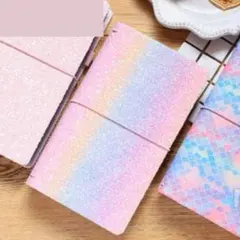 虹色　ラメ　トラベラーズノート