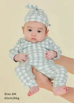 コニー　ボディースーツ　レギンス　帽子　セット　セージグリーン