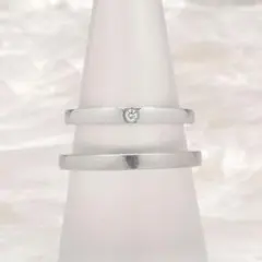 ☆MIKIMOTO☆ ダイヤ 結婚指輪 ペアリング Pt950 定価30万 - メルカリ