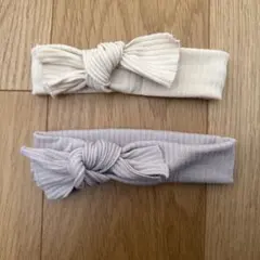 リブヘアバンド（子ども用）2点セット