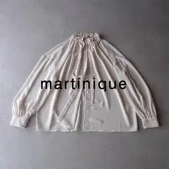 美品 マルティニーク 2,6万 ギャザー ボウタイブラウス ホワイト系 A491