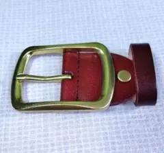 レザー製ベルトのバックル ゴールド 約39mm