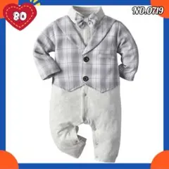 子供フォーマルスーツロンパースベビー フォーマルカバーオール赤ちゃんネクタイ