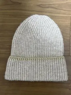H&M ニット帽　ピンクベージュのサムネイル