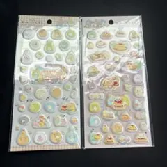 すみっコぐらし ふにふにシール たぬきのまんまるレストラン 2種セット